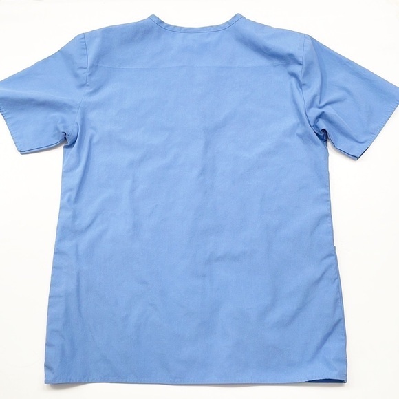 Crest blue scrub top / medical uniform - Picture 2 of 4
